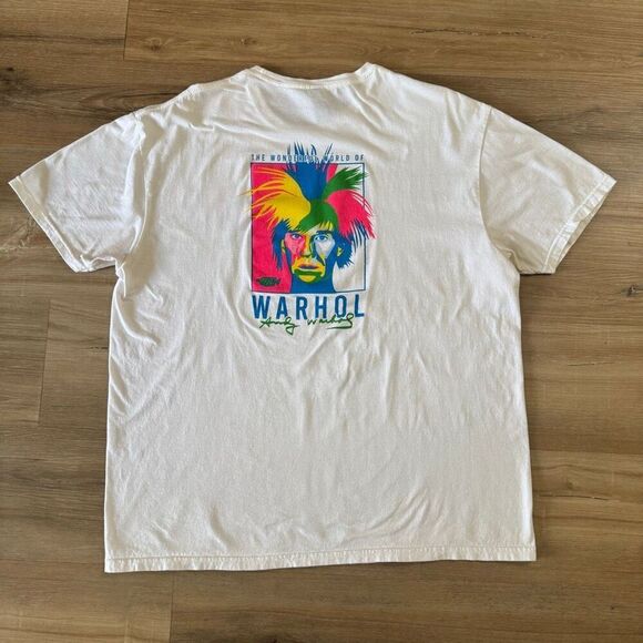 The Wonderful World Of Andy Warhol White Crewneck Shirt Size XL Pop Art Artist - Picture 4 of 4